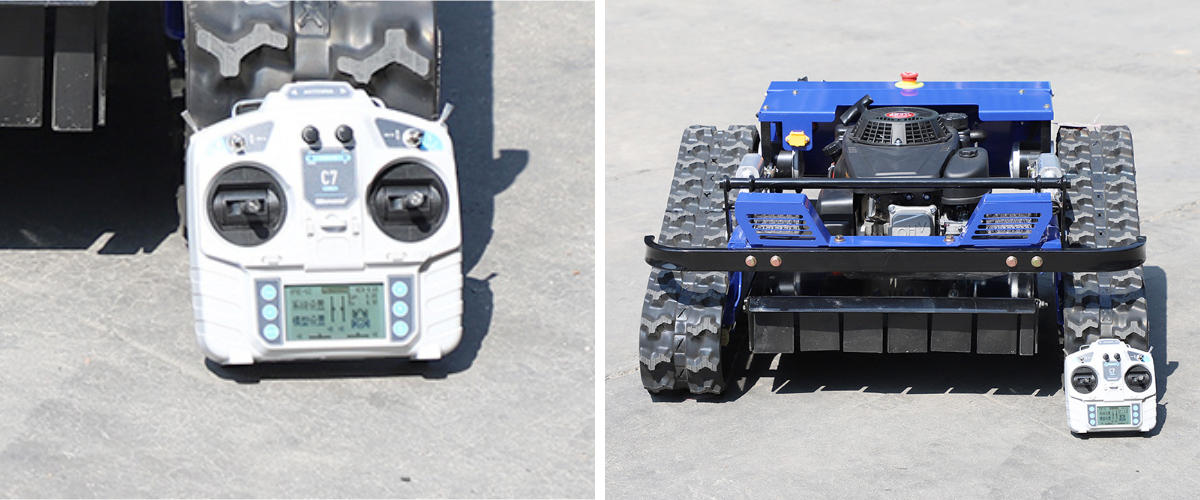 جزازة العشب المنحدرة التي يتم التحكم فيها عن بعد